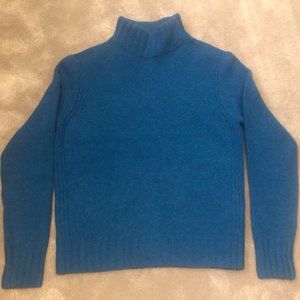Mockneck sweater in supersoft yarn Ocean Multi